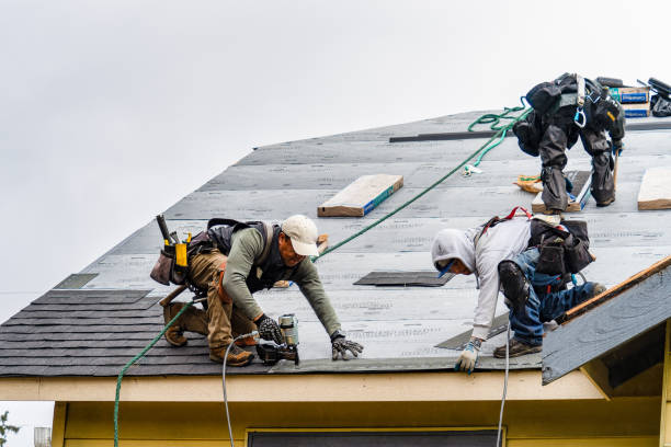 Professional Roofing technician working in Columbia City, OR